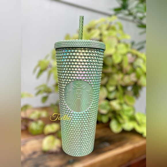 Starbucks Indonesia exclusive Spring Green Bling Pistachio Studded Tumbler - Picture 5 of 10